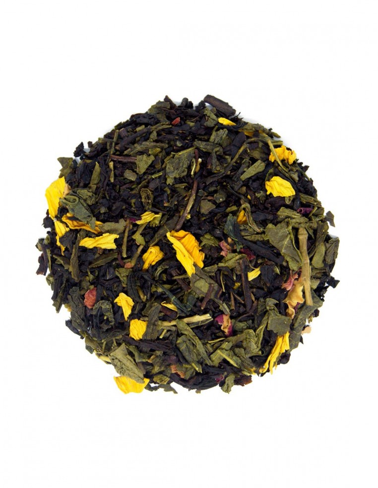 Té negro y verde con melocotón