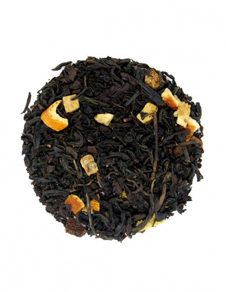 Té negro con cáscara de naranja